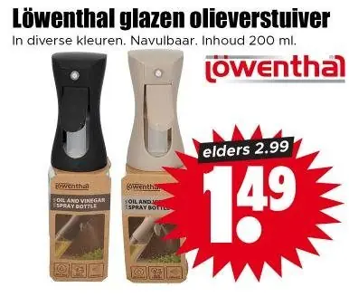 Lowenthal glazen olieverstuiver