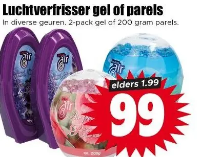 Luchtverfrisser gel of parels