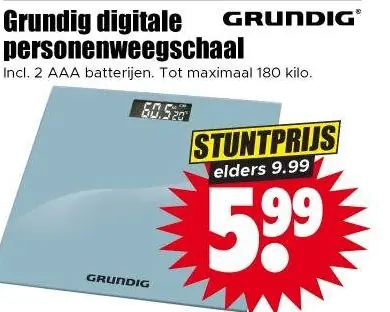 Grundig digitale personenweegschaal