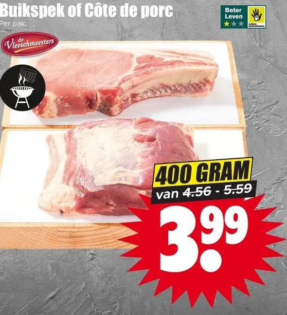 Buikspek of Cote de porc