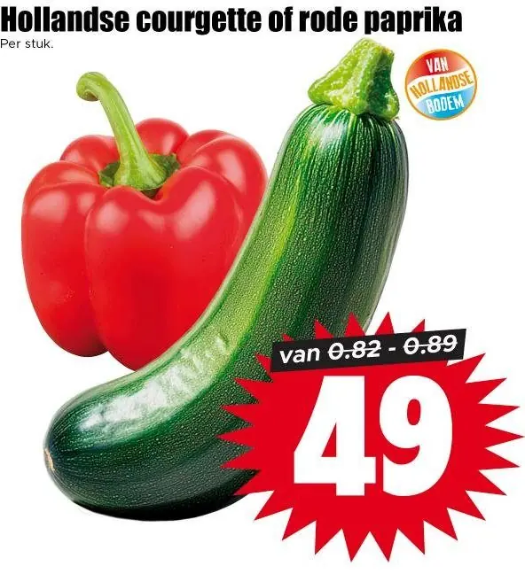 Hollandse courgette of rode paprika