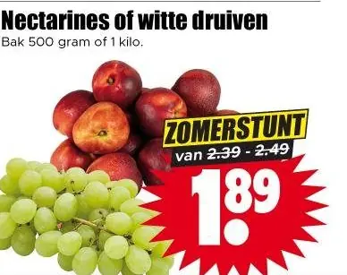 Nectarines of witte druiven