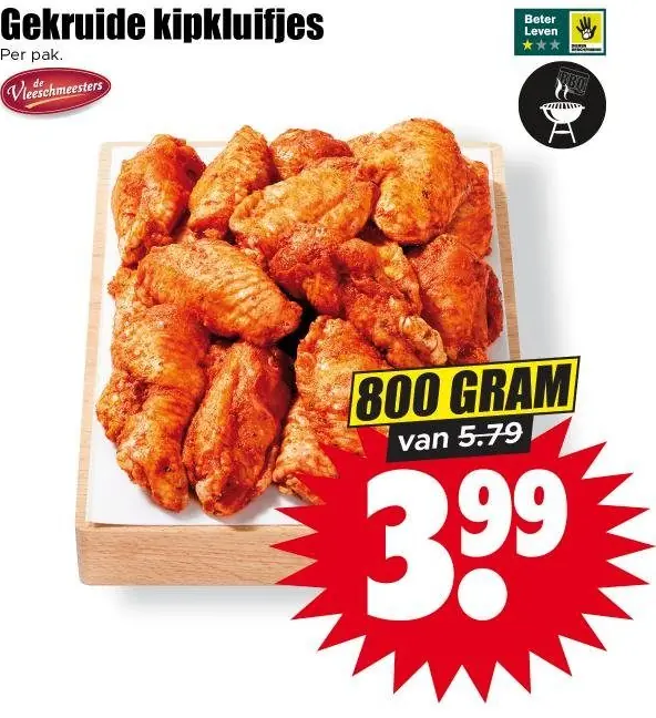 Gekruide kipkluifjes