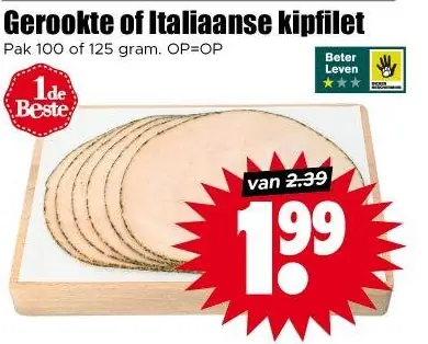 Gerookte of Italiaanse kipfilet