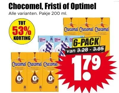 Chocomel, Fristi of Optimel