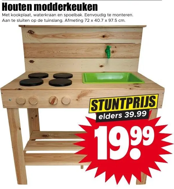 Houten modderkeuken