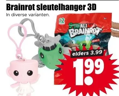 Brainrot sleutelhanger 3D