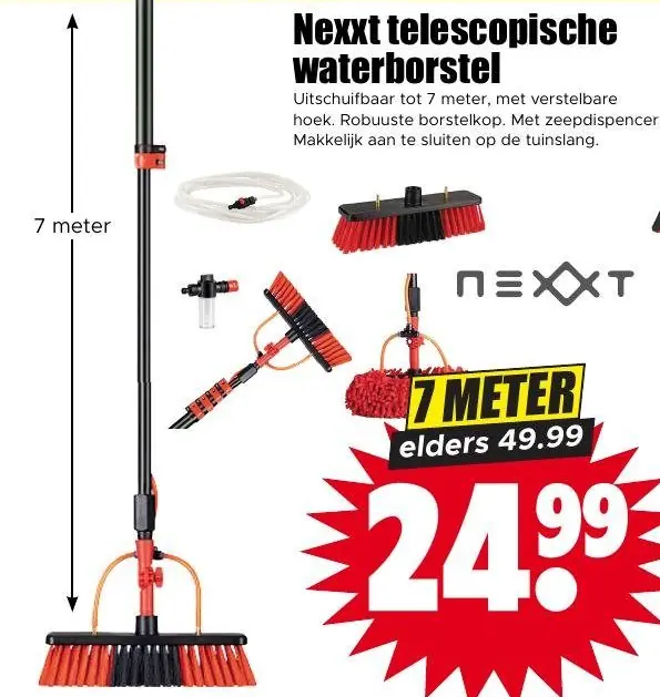 Nexxt telescopische waterborstel