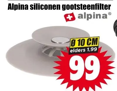 Alpina siliconen gootsteenfilter