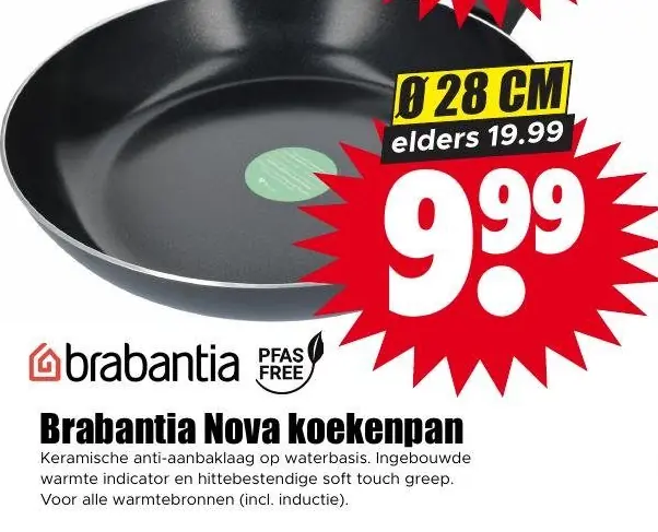 Brabantia nova koekenpan 28cm