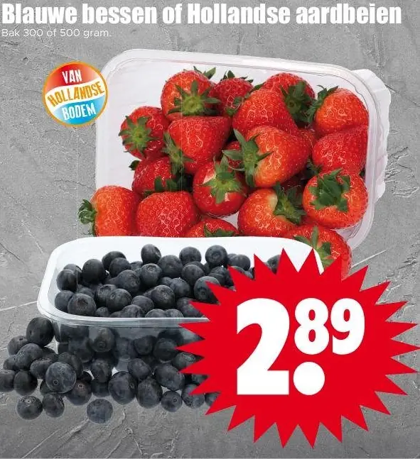 Blauwe bessen of Hollandse aardbeien