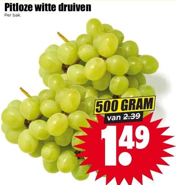 Pitloze witte druiven