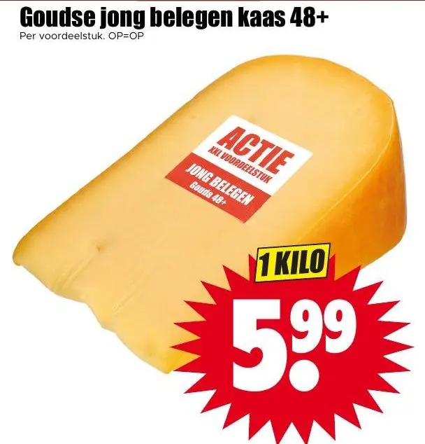 Goudse jong belegen kaas 48+