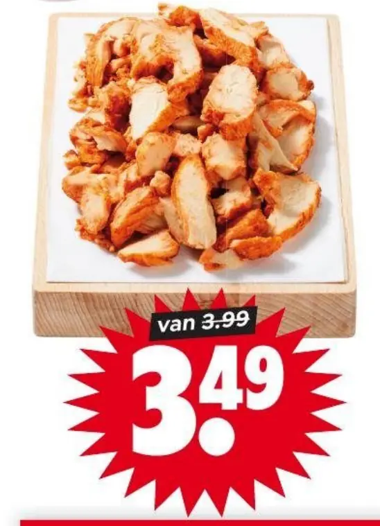 gegaarde kipstukjes