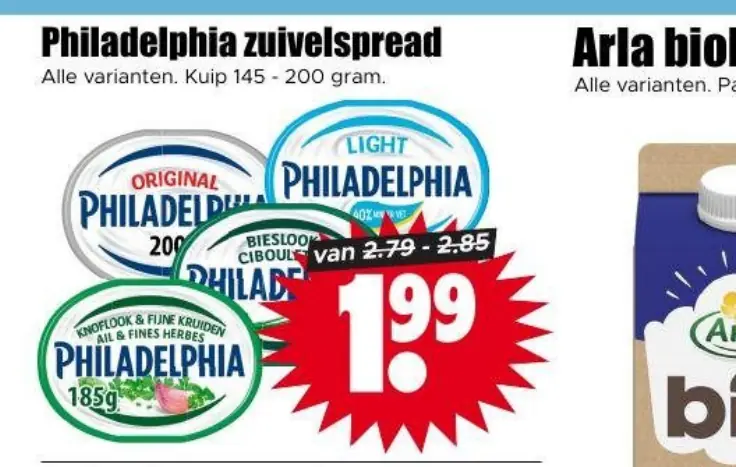 Philadelphia zuivelspread