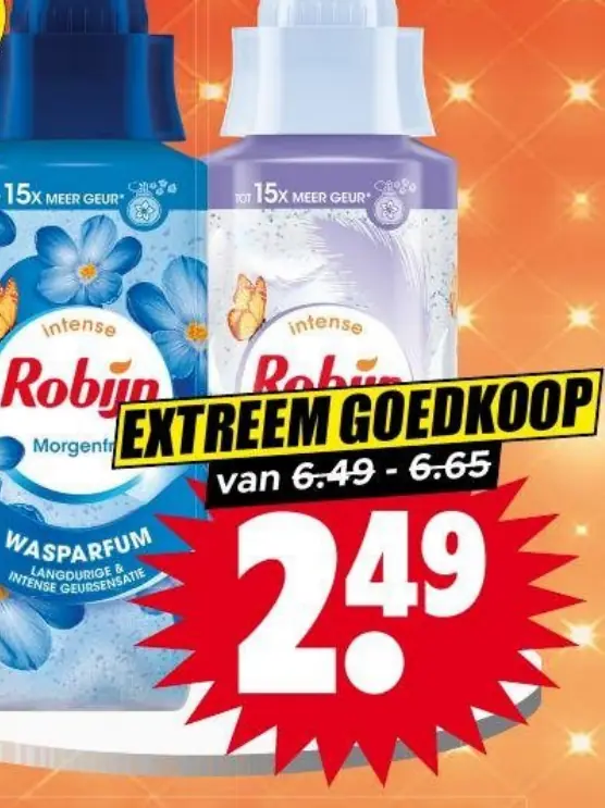 robijn wasparfum morgenfris of puur en zacht