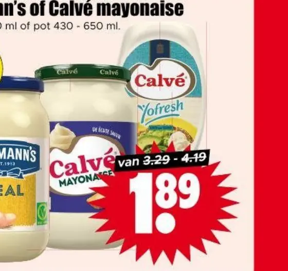 hellmann's of calvé mayonaise