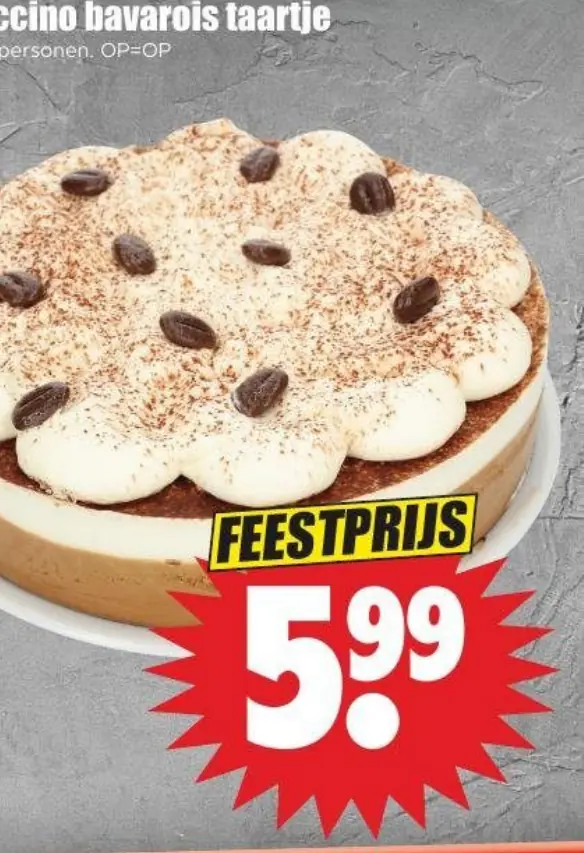 cappuccino bavarois taartje