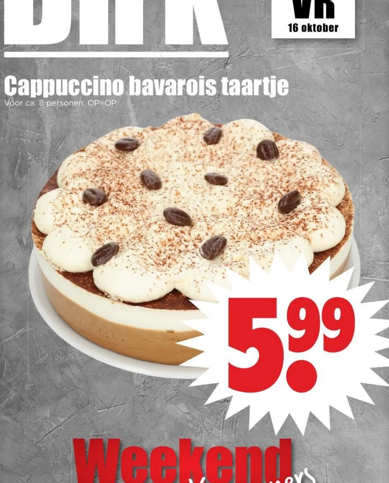 cappuccino bavarois taartje