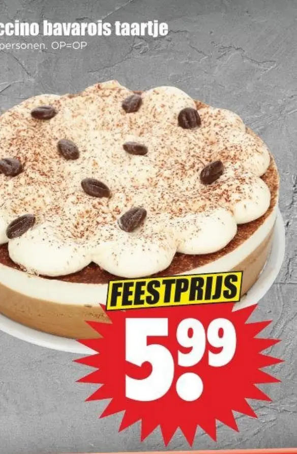 cappuccino bavarois taartje