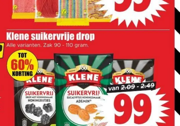 Klene suikervrije drop