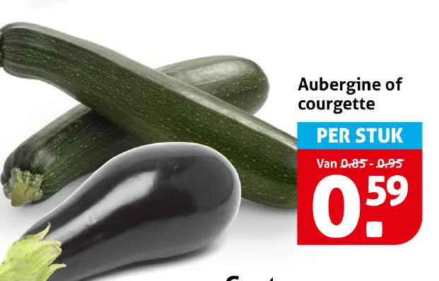 Aubergine of courgette