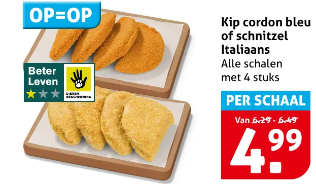 Kip cordon bleu of schnitzel Italiaans