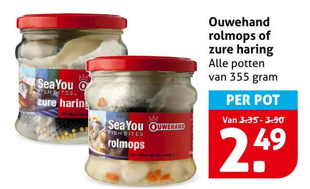 Ouwehand rolmops of zure haring