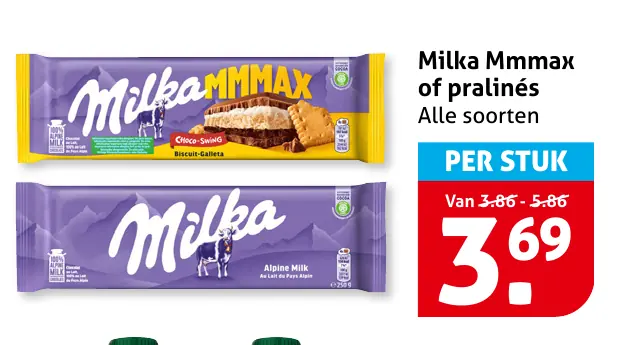 Milka Mmmax of pralin&eacute;s