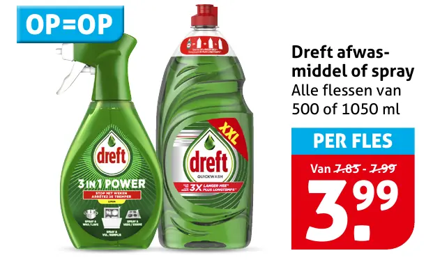 Dreft afwasmiddel of spray