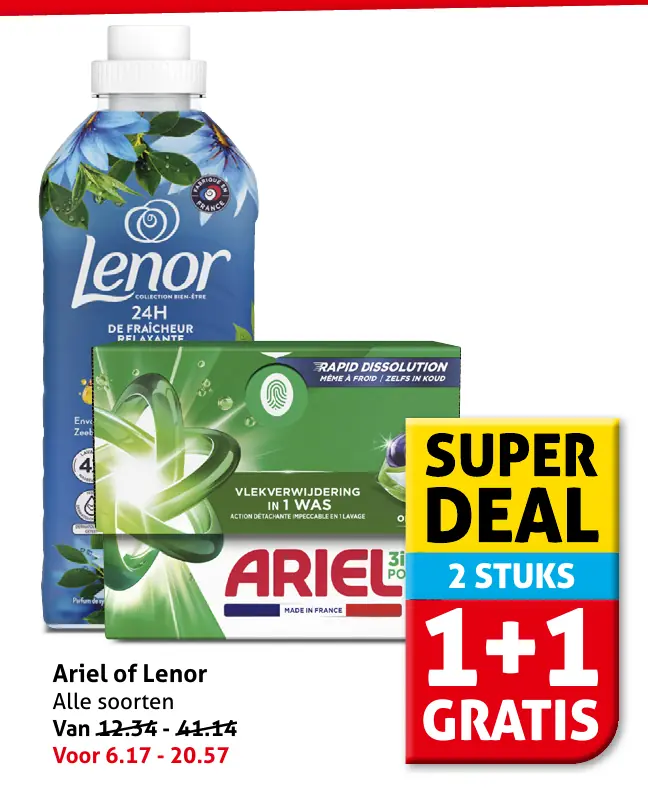 Ariel of Lenor — voor €6.99