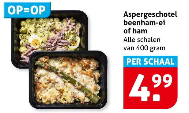 Aspergeschotel beenham-ei of ham