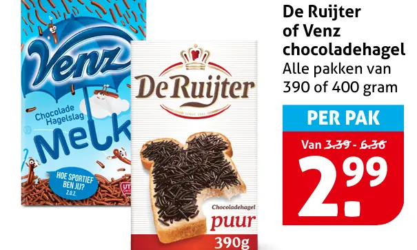 De Ruijter of Venz chocoladehagel