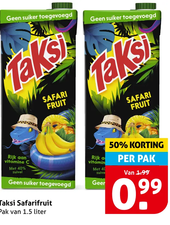 Taksi Safarifruit — voor €0.89