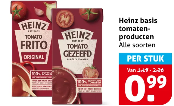 Heinz basis tomatenproducten