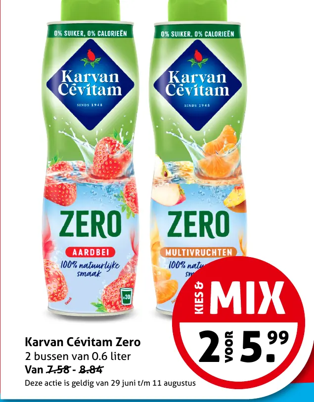 Karvan C&eacute;vitam Zero — 2 voor €5.99