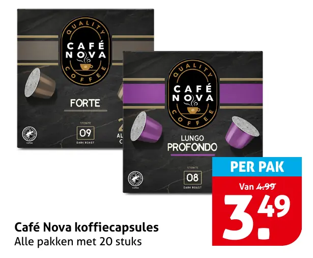 Caf&eacute; Nova koffiecapsules