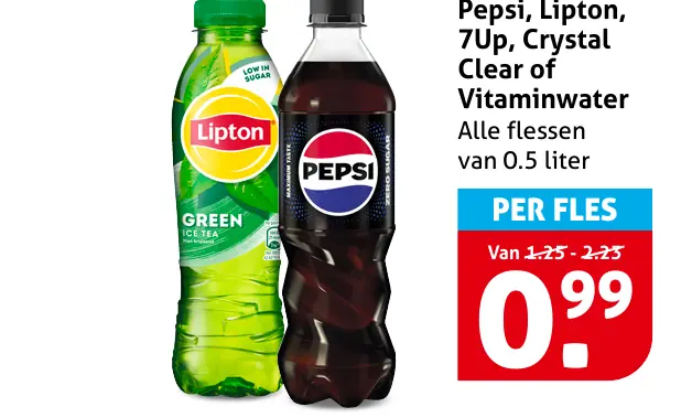 Pepsi, Lipton, 7Up, Crystal Clear of Vitaminwater