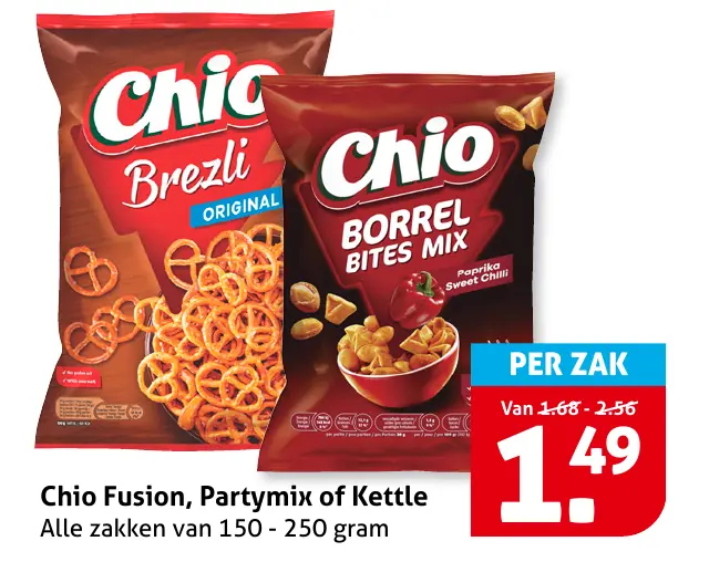 Chio fusion, partymix, kettle