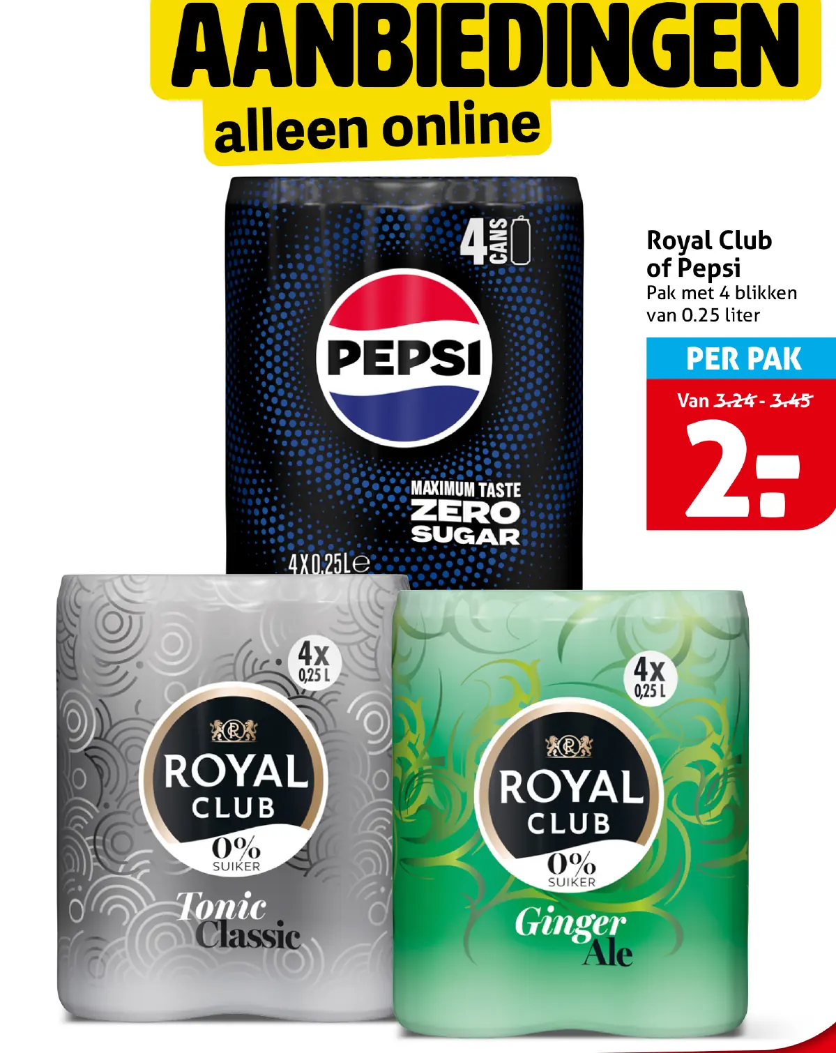 Royal Club of Pepsi pak met 4 blikken