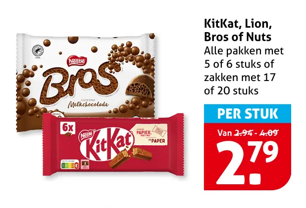 KitKat, Lion, Bros of Nuts