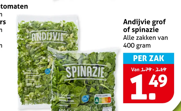 Andijvie grof of spinazie