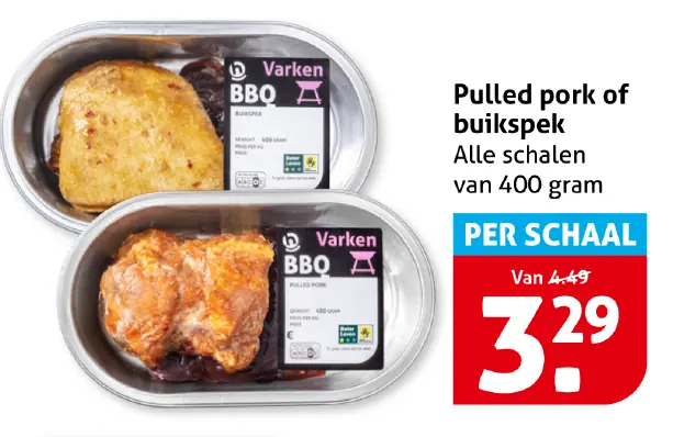 Pulled pork of buikspek