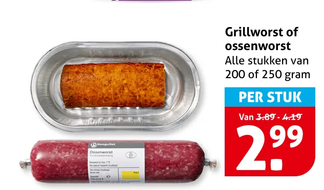 Grillworst of ossenworst