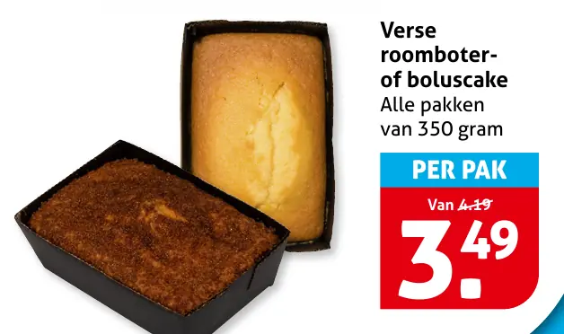 Verse roomboter- of boluscake