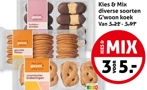 Kies &amp; Mix diverse soorten G'woon koek
