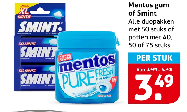 Mentos gum of Smint