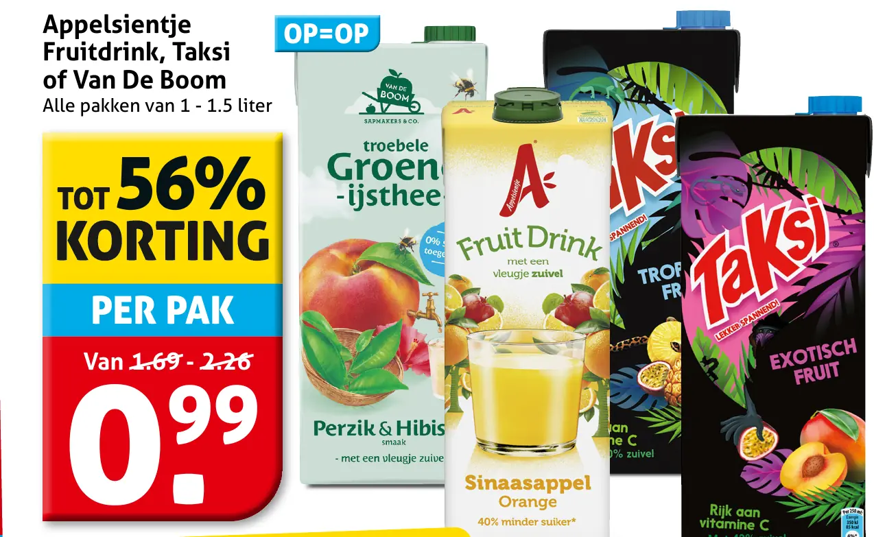 Appelsientje Fruitdrink, Taksi of Van De Boom