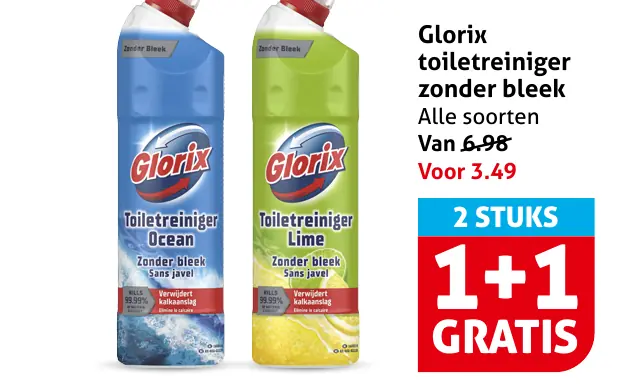 Glorix toiletreiniger zonder bleek