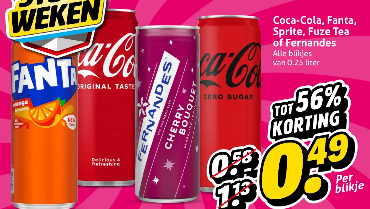 Coca-Cola, Fanta, Sprite, Fuze Tea of Fernandes